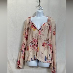Billabong floral oversized blouse Size M